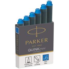 Картриджи чернильные Parker "Cartridge Quink Mini" синие, 6шт.,1950409