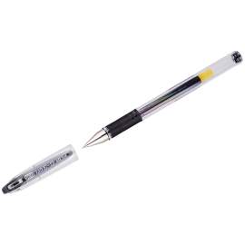 Ручка гелевая Pilot "G-3" черная, узел 0,38мм,ЛИНИЯ 0,2мм, грип,BLN-G3-38-B