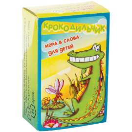 Игра настольная Нескучные игры "Крокодильчик. Игра в слова для детей", 108 карточек,7096