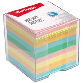 Блок для записи в подставке 9*9*9 цветной, 80г, Berlingo "Standard",LNn_01260
