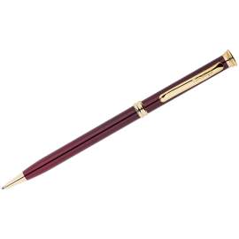 Ручка подарочная шариковая Berlingo "Golden Luxe" синяя,0,7мм,корп бордо,поворот,инд.упак,CPs_70113