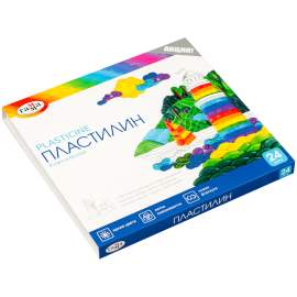 Пластилин Гамма "Классический", 24 цвета, 480г, со стеком, картон,281036