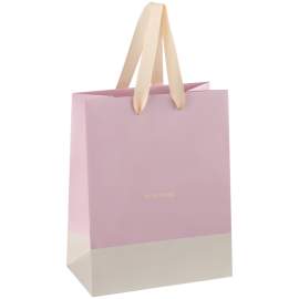 Пакет подарочный 18*23*10см MESHU "Duotone. Pink-beige", отд. фольгой, матовая ламин,Pm_40043