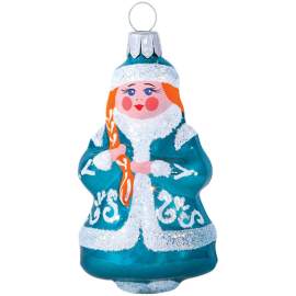 Елочное украшение стеклянное "Снегурка 1" 7,2см, подарочная упаковка,С1314