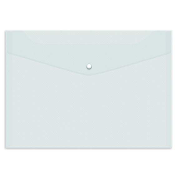 Папка-конверт на кнопке, А4 LAMARK, 180мкм, прозрачная, PE0425-CR