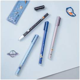Ручка гелевая стираемая MESHU "Space Adventure" синяя, 0,5мм, корпус ассорти,MS_65978