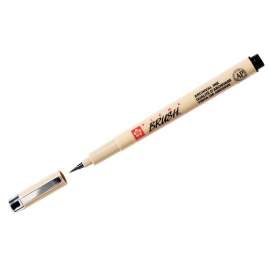 Ручка капиллярная Sakura "Pigma Brush" черная, кистевая,XSDK-BR#49