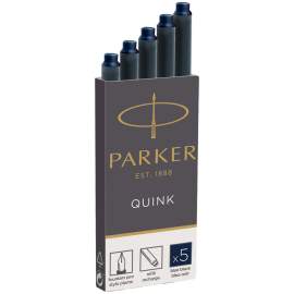 Картриджи чернильные Parker "Cartridge Quink" темно-синие, 5шт., блистер,1950404