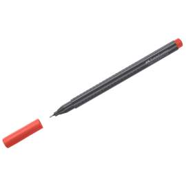 Ручка капиллярная Faber-Castell "Grip Finepen" красная, 0,4мм, трехгранная,151621