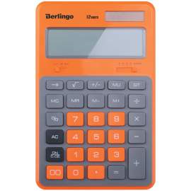 Калькулятор настольный Berlingo "Hyper", 12 разр., двойное питание, 171*108*12, оранжевый,CIO_200