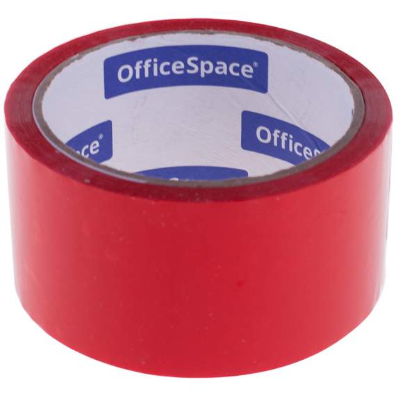 Клейкая лента упаковочная (скотч) 48мм*40м, 45мкм, красная, ШК, OfficeSpace,КЛ_6288