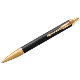 Ручка подарочная шариковая Parker "IM Premium Black/Gold GT" синяя, 1,0мм, кнопочн.,1931667