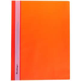 Папка-скоросшиватель пластик. Berlingo, А4, 180мкм, оранжевая с прозр. верхом,ASp_04116