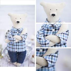 Мягкая игрушка «Домашний медведь Эдвард», набор для шитья, 18 × 22 × 3.6 см,2278758
