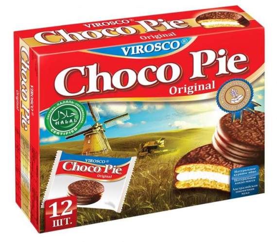 Печенье Virosco Choco Pie Original УПАКОВКА 12шт*28г