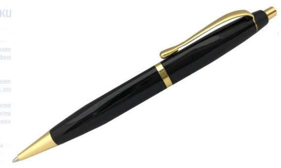 Ручка подарочная шариковая автоматическая Lamark, 0,7мм, синяя, корпус черный с золотом,BP0301-04