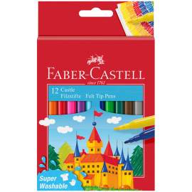 Фломастеры Faber-Castell "Замок", 12цв., смываемые,554201