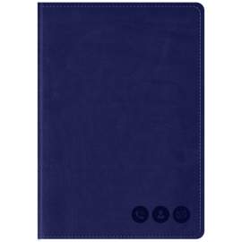 Телефонная книга А5, 80л., кожзам, OfficeSpace "Nebraska" темно-синий, с вырубкой,PbA5_41369