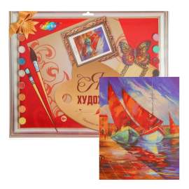 Картина по номерам Color KIT "Яхты" 30*40, акр. краски, картон, 4897990