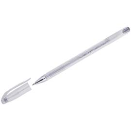 Ручка гелевая Crown "Hi-Jell Metallic" серебро металлик, 0,7мм,HJR-500GSM