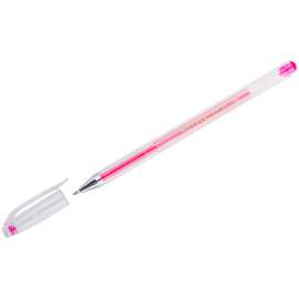 Ручка гелевая Crown "Hi-Jell Color" розовая, 0,7мм,HJR-500H
