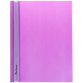 Папка-скоросшиватель пластик. Berlingo, А4, 180мкм, фиолетовая с прозр. верхом,ASp_04107