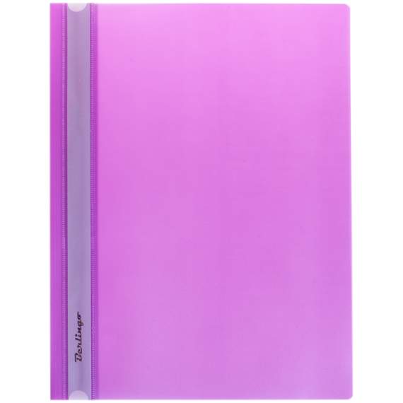 Папка-скоросшиватель пластик. Berlingo, А4, 180мкм, фиолетовая с прозр. верхом,ASp_04107
