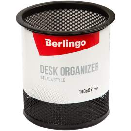 Подставка-стакан Berlingo "Steel&Style", металлическая, круглая, черная,BMs_41102
