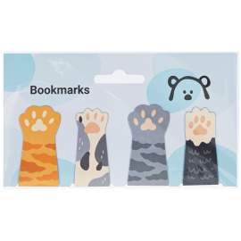 Закладки магнитные для книг 25*58мм, 4шт., MESHU "Cat paw",MS_39395