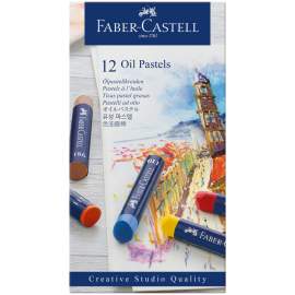 Пастель масляная Faber-Castell "Oil Pastels", 12 цветов, картон. упак.,127012