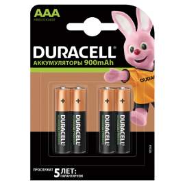 Аккумулятор AAA Duracell 900mAh ЦЕНА=1шт (в блистере 4шт), (HR03), 5000394098350