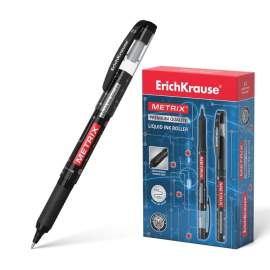 Ручка-роллер Erich Krause METRIX, узел 0.5, чернила чёрные, длина письма 1200 метров,45480