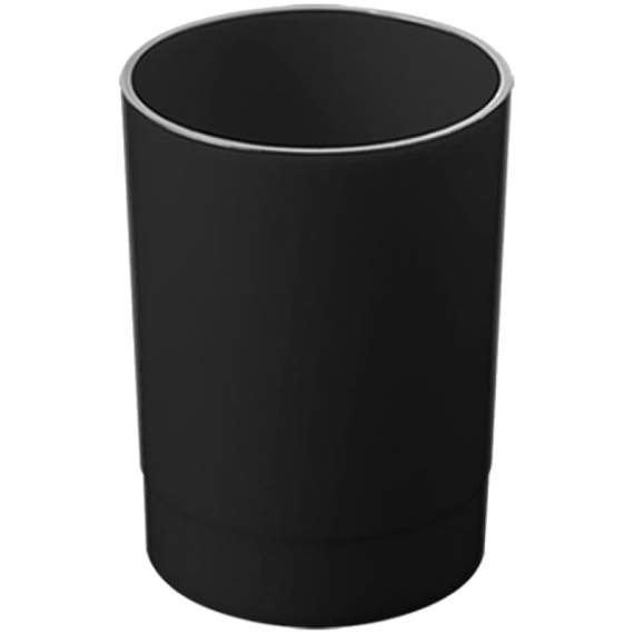 Подставка-стакан СТАММ пластик, круглый, черный,ОФ777 / ПС-30503
