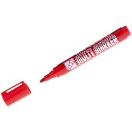 Маркер перманентный 3мм, красный, Crown "Multi Marker", пулевидный,CPM-800