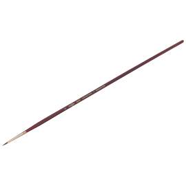 Кисть художественная синтетика бордовая Гамма "Вернисаж", круглая №0, длинная ручка,403000