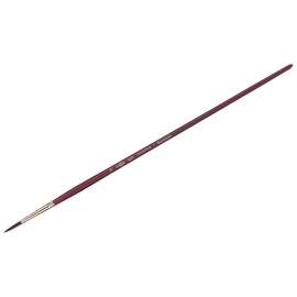 Кисть художественная синтетика бордовая Гамма "Вернисаж", круглая №10, длинная ручка,403010