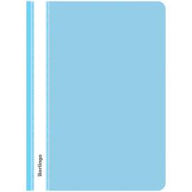 Папка-скоросшиватель пластик. Berlingo, А4, 180мкм, голубая с прозр. верхом,04110