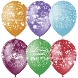 Воздушные шары,(25шт/уп),1шт,M12/30см, Поиск "Праздничная тематика", пастель+декор,4690296041229