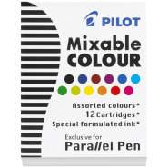 Картриджи с тушью Pilot "Parallel Pen" 12 цветов, 12шт., картонная коробка,IC-P3-AST
