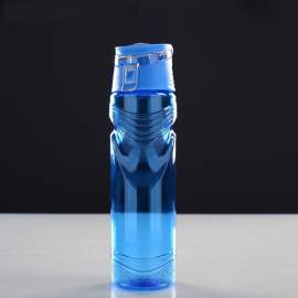Бутылка для воды с поильником и откидной крышкой, 800 мл, спортивная, микс, 7х26 см,2366704