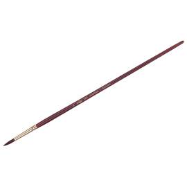 Кисть художественная синтетика бордовая Гамма "Вернисаж", круглая №14, длинная ручка,403014