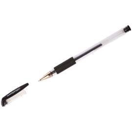 Ручка гелевая OfficeSpace черная, 0,5мм, грип,GLL10_1331