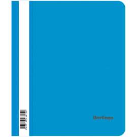 Папка-скоросшиватель пластик. Berlingo, А5, 180мкм, синяя с прозр. верхом,05102
