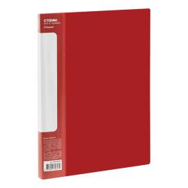 Папка с зажимом СТАММ "Стандарт" А4, 17мм, 700мкм, пластик, красная,ММ-30643