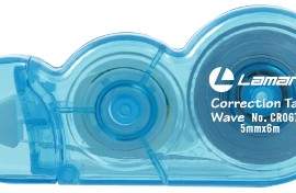 Корректирующая лента 5мм*6м, голубой корпус, Lamark Wave ,CR0670-LB1