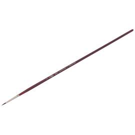 Кисть художественная синтетика бордовая Гамма "Вернисаж", круглая №2, длинная ручка,403002