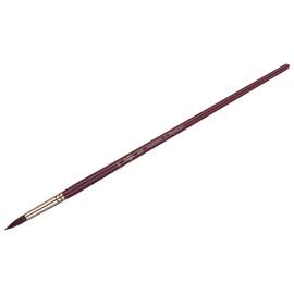 Кисть художественная синтетика бордовая Гамма "Вернисаж", круглая №22, длинная ручка,403022