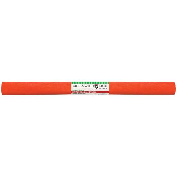 Бумага крепированная Greenwich Line, 50*250см, 32г/м2, темно-оранжевая, в рулоне,CR25022