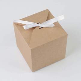 Коробка подарочная складная крафтовая, 18×18 ×18см,7302877