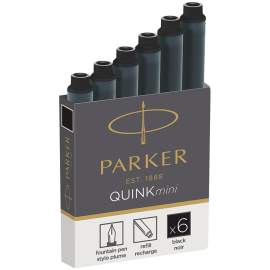 Картриджи чернильные Parker "Cartridge Quink Mini" черные, 6шт,1950407